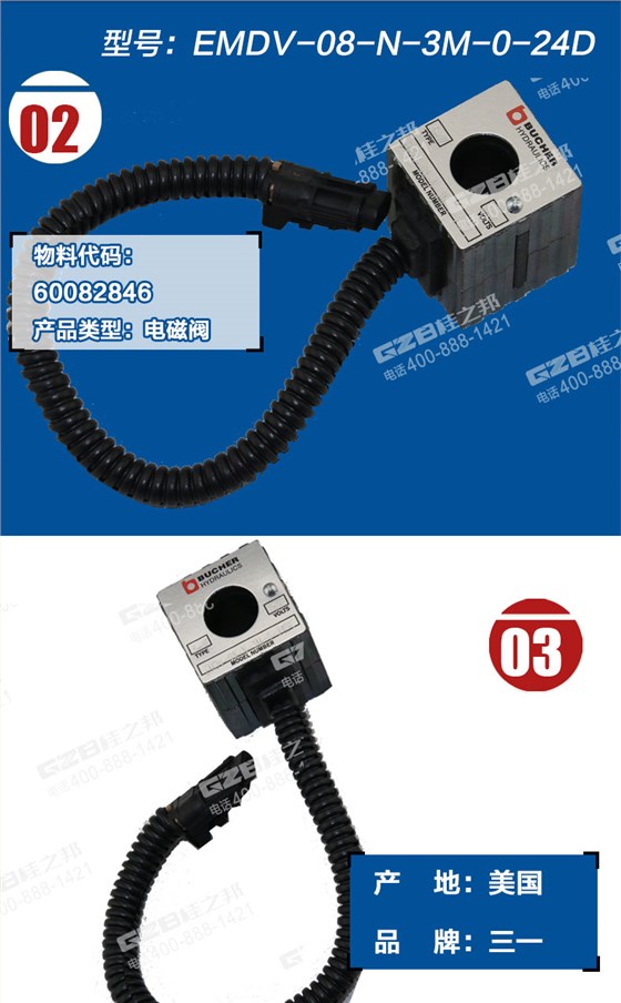 三一挖掘機(jī)電磁閥線(xiàn)圈
